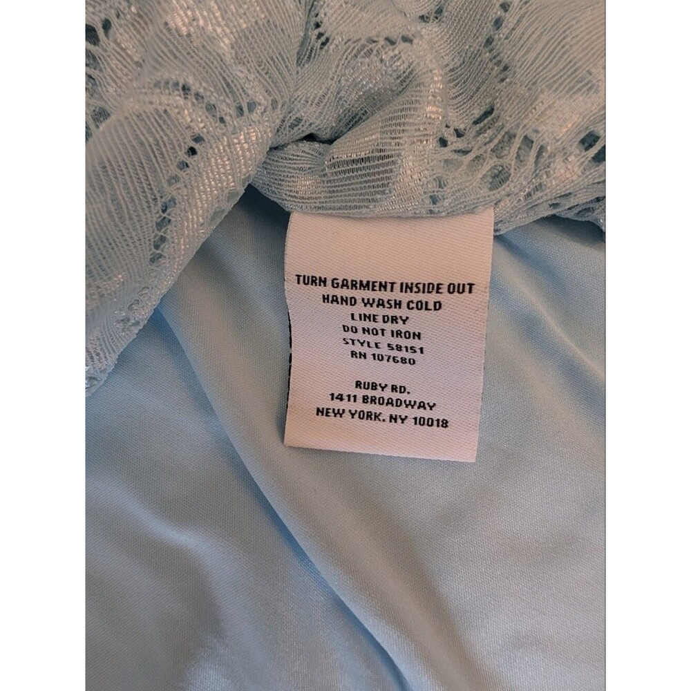 Ruby Rd. Powder Blue Floral Lace Tunic - Picture 8 of 8